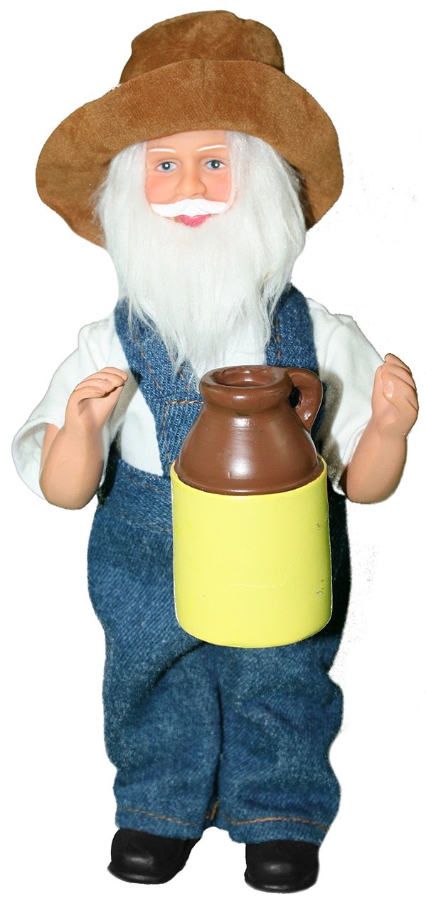 Adorno de Papá Noel con licor de 9 pulgadas