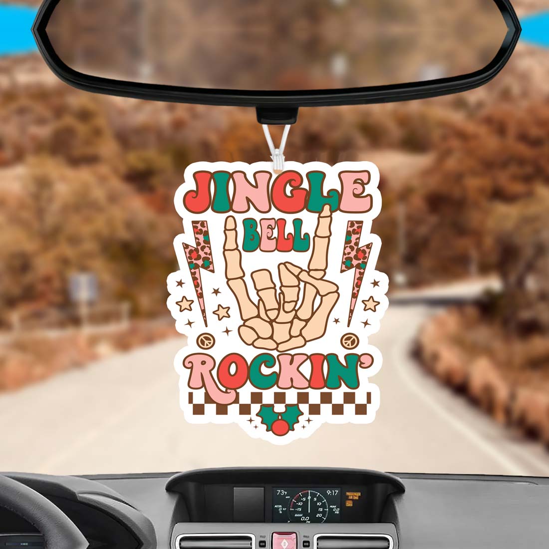 Jingle Bell Hanging Air Freshener Scented Car Home Office Decor Holiday Freshie Ornament