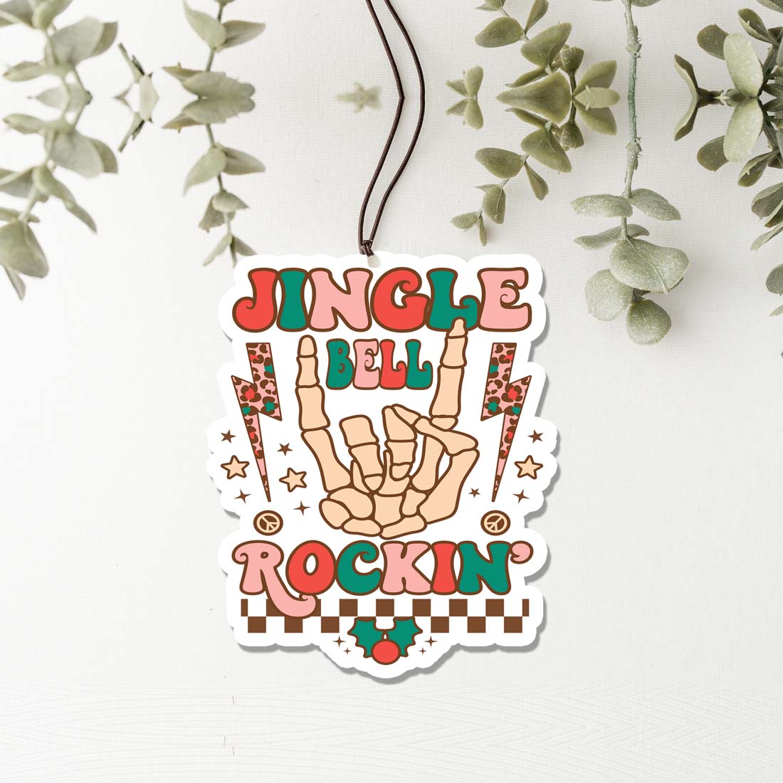 Jingle Bell Hanging Air Freshener Scented Car Home Office Decor Holiday Freshie Ornament