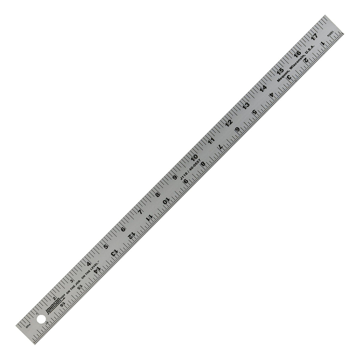 Johnson Level & Tool J118 Aluminum Rule, 18", Silver, 1 Rule