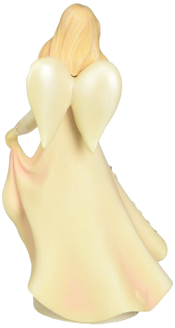 Figura de ángel pequeño de agradecimiento Enesco Foundations, 4-1/4 pulgadas