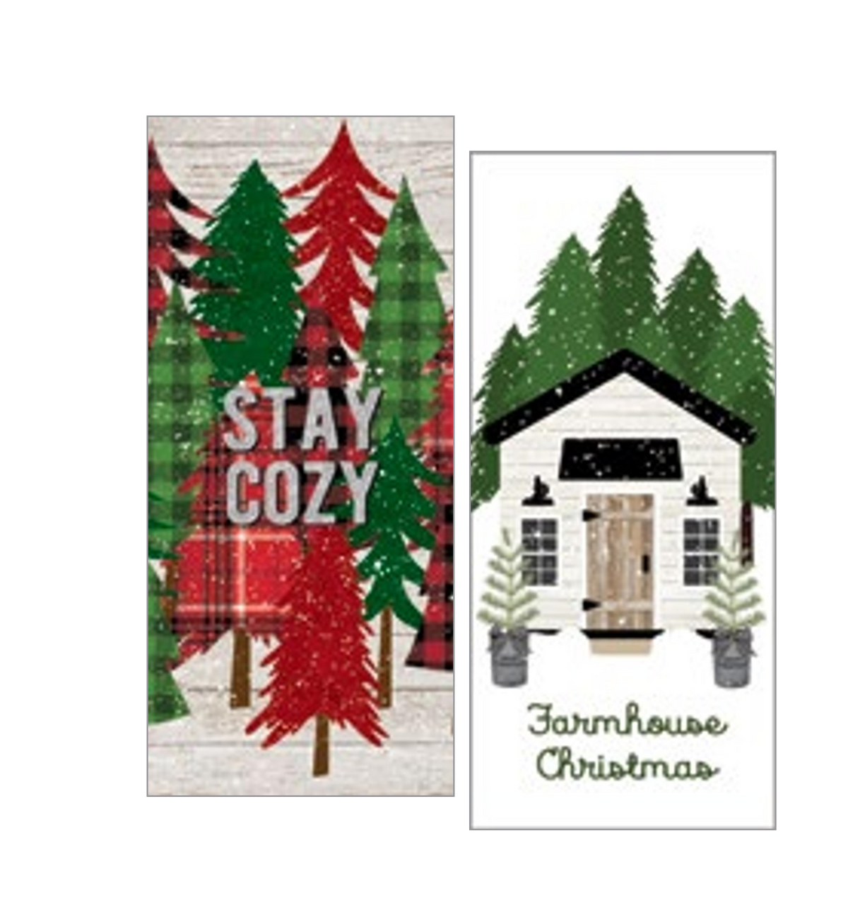 Christmas Money Card Holder - Trees/Cabin
