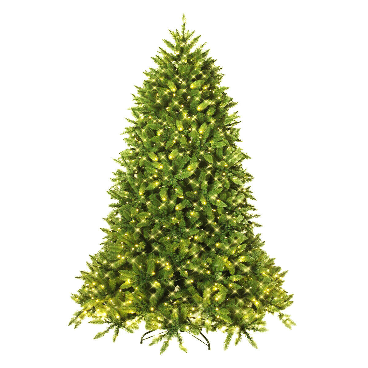 Premium Hinged Artificial Fir Christmas Tree with LED Lights
