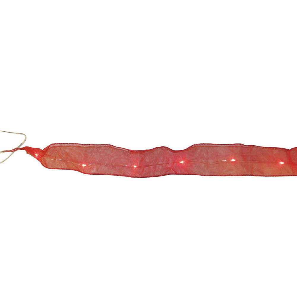 20-Light Battery-Operated Ribbon Lights - Red