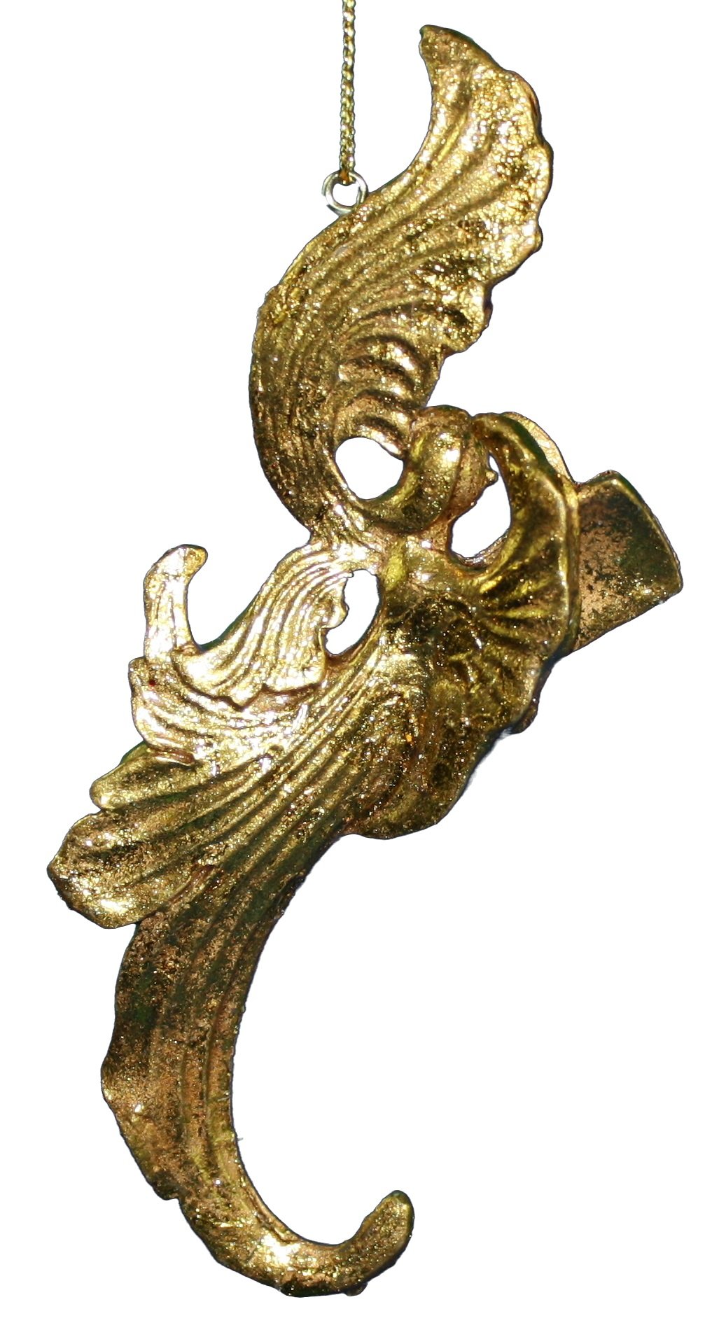 Ángel de resina de 5.5 pulgadas en oro antiguo - Heraldo