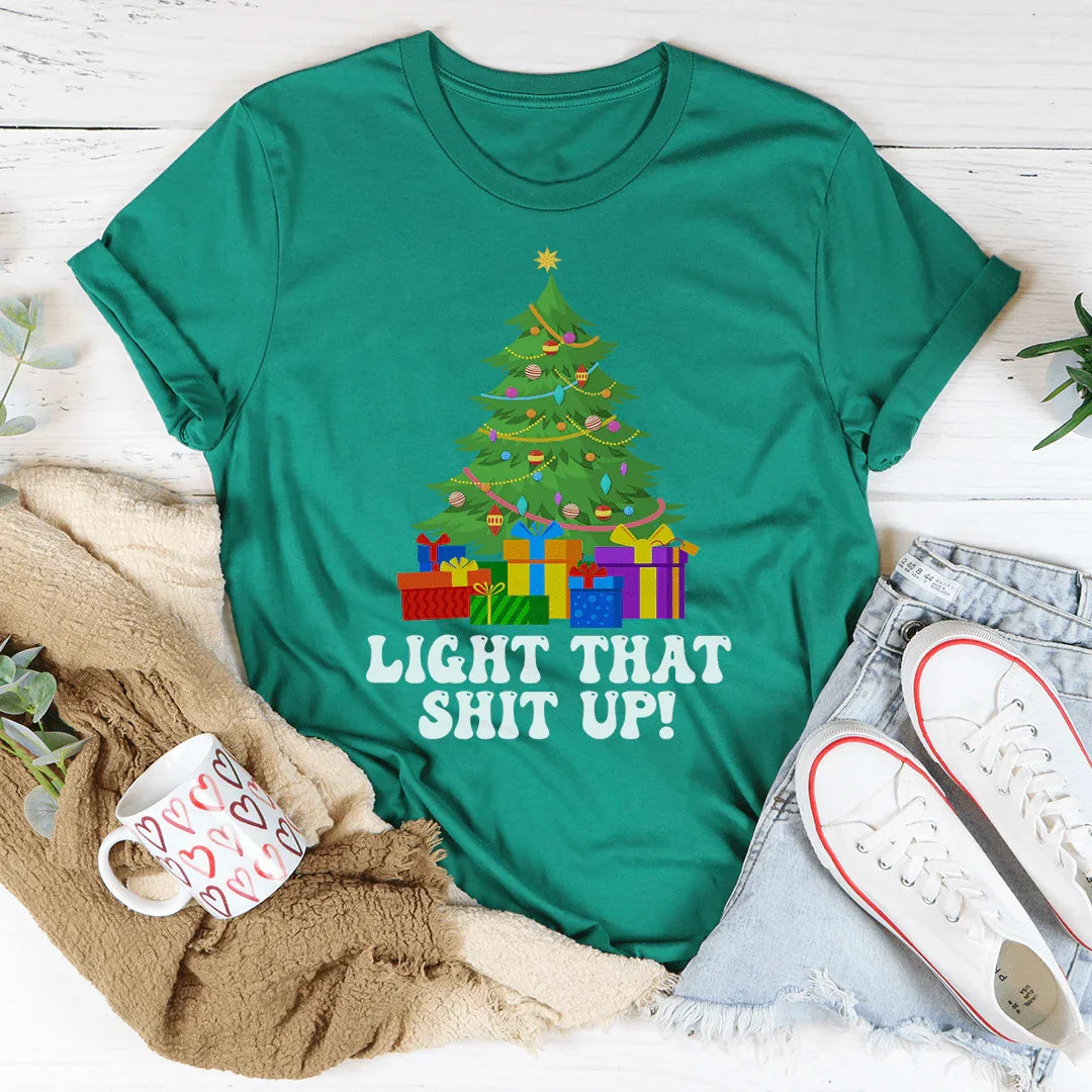Light That Up Christmas Tree Tee