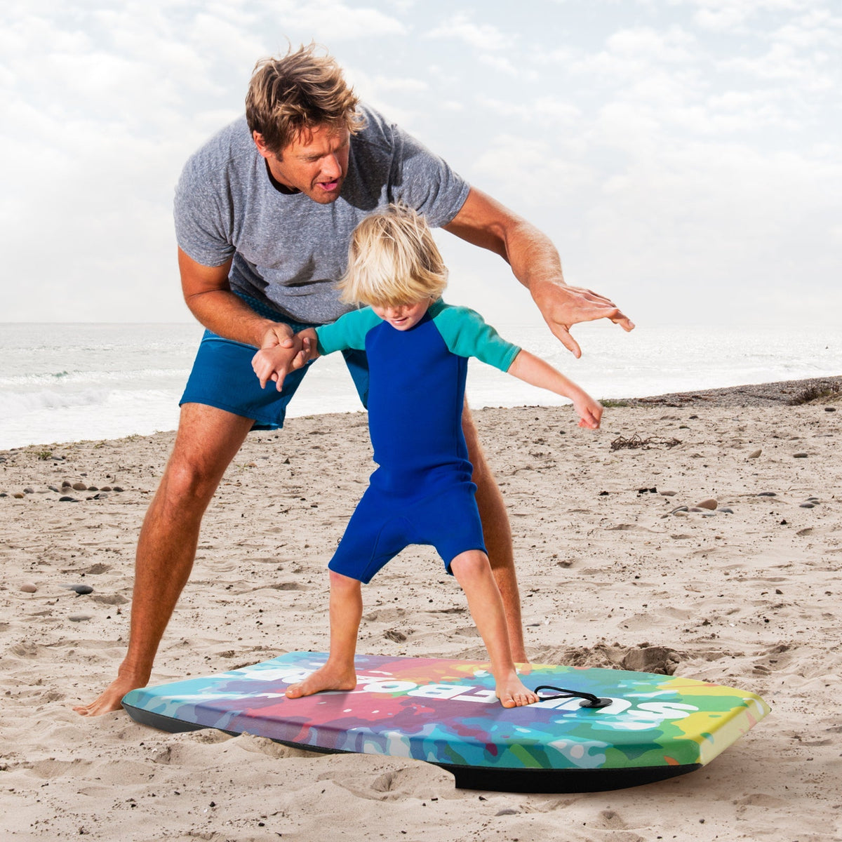 33/37/41 Inches Lightweight Body Board Boogie Board with EPS Core XPE Deck HDPE Bottom Multicolor1