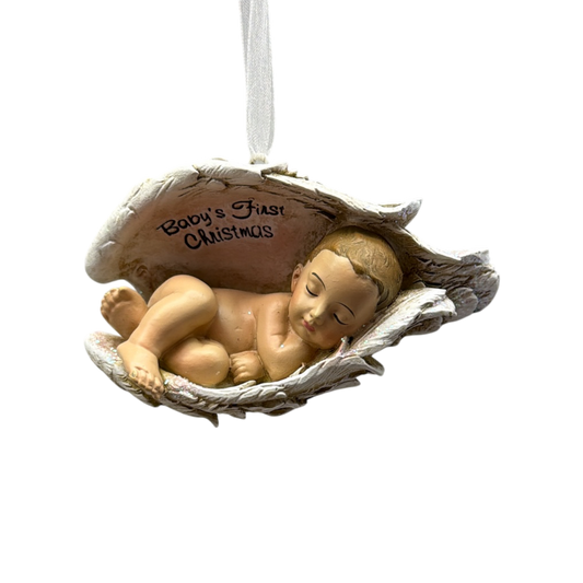 Babys First Christmas Wings Ornament