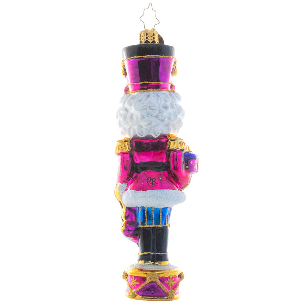 Cracking Commander Nutcracker - Glass Ornament