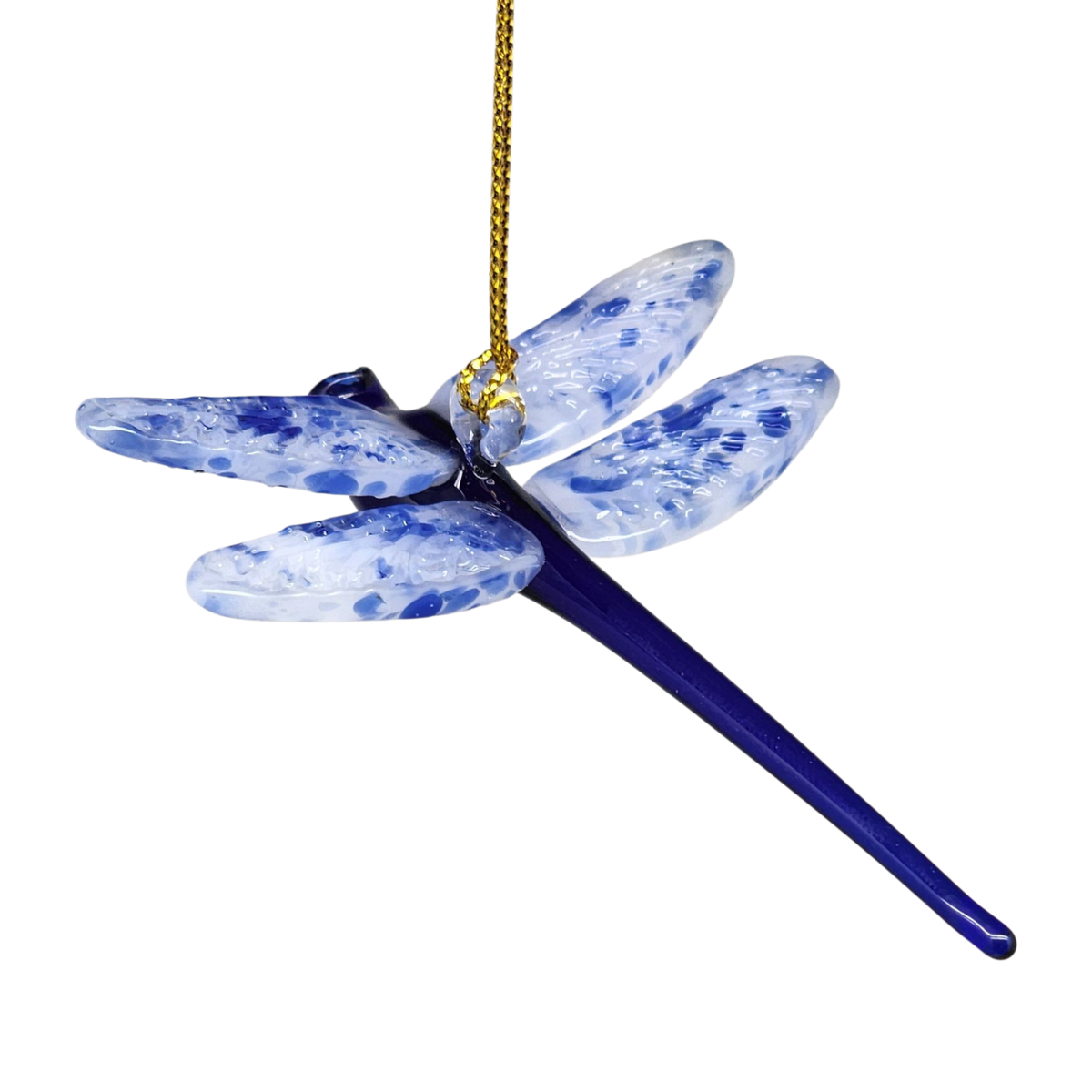 Egyptian Glass Dragonfly Ornament - Blue