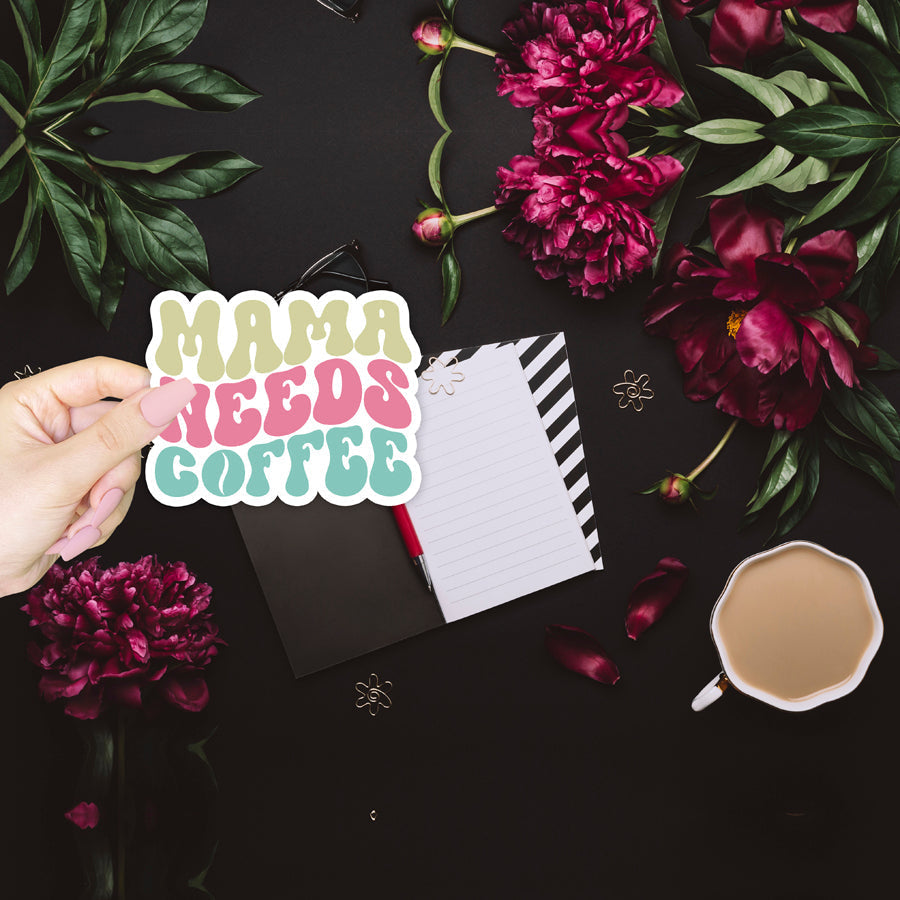 Mama Needs Coffee Sticker Pack Waterproof Vinyl Decals For Water Bottles Laptops Planners