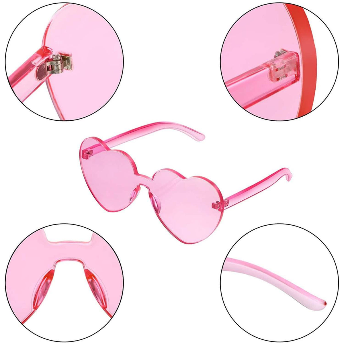 Maxdot Heart Shape Sunglasses Party Sunglasses