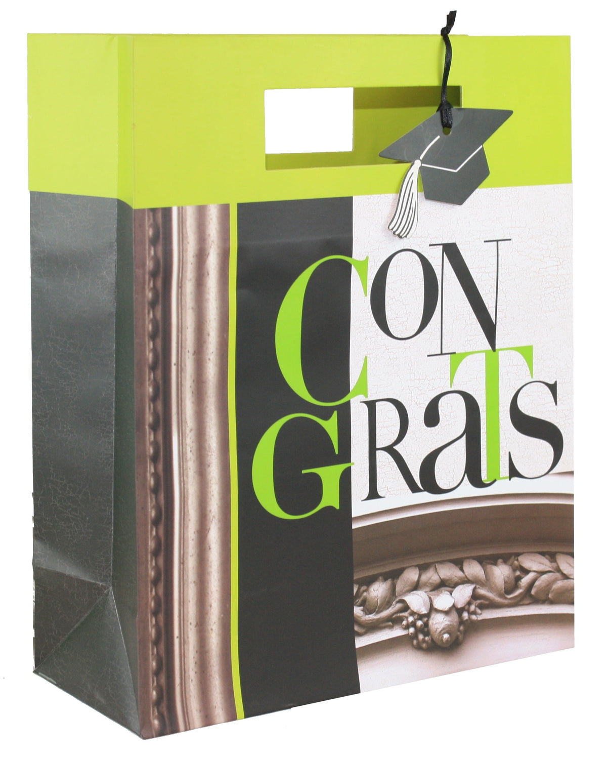 Bolsa de regalo grande de felicitaciones color verde