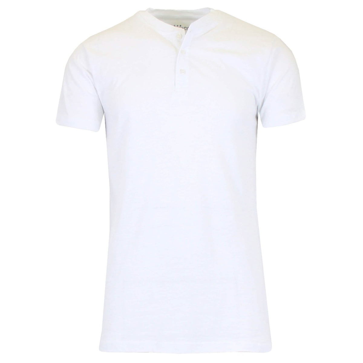 Men's Slim Fitting Short Sleeve Henley Slub Tee