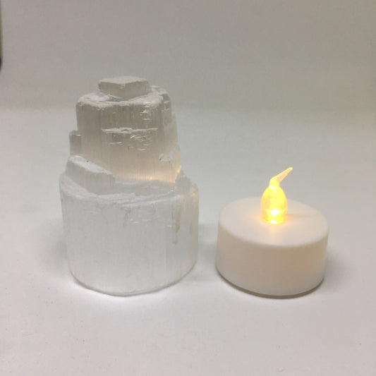 Mini Selenite Skyscraper Lamp Natural Crystal Nightlight