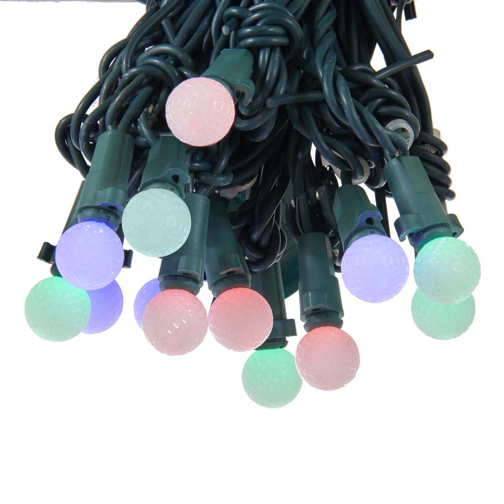 Red de 120 luces LED G15 esmeriladas de colores cambiantes