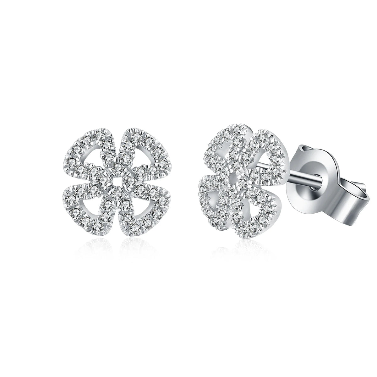Moissanite D Color Solitaire Stud Earrings 925 Sterling Silver For Women Gift