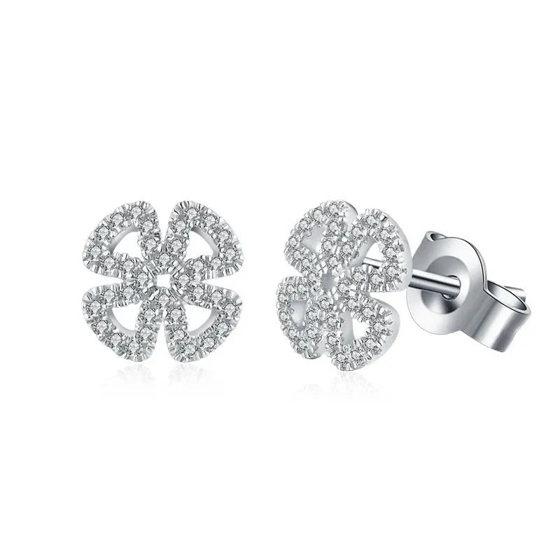 Moissanite D Color Solitaire Stud Earrings 925 Sterling Silver For Women Gift