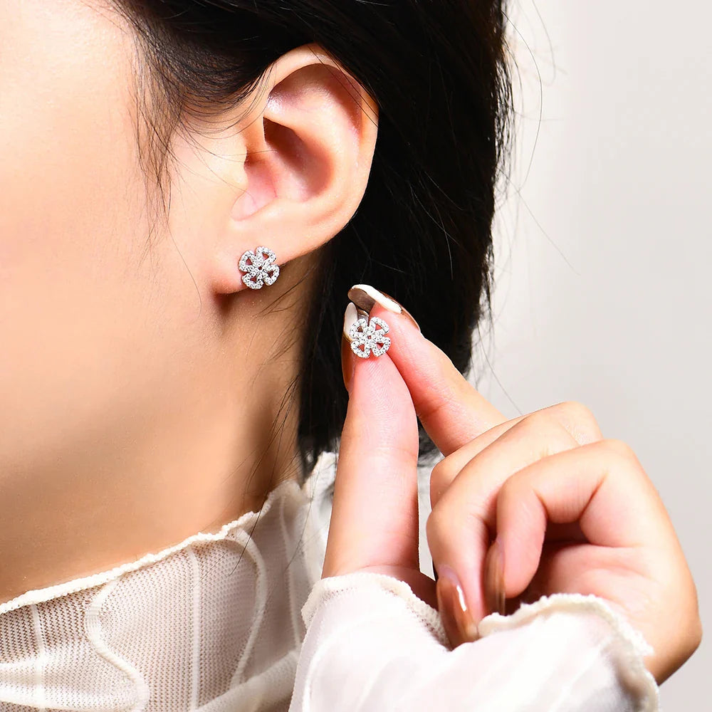 Moissanite D Color Solitaire Stud Earrings 925 Sterling Silver For Women Gift