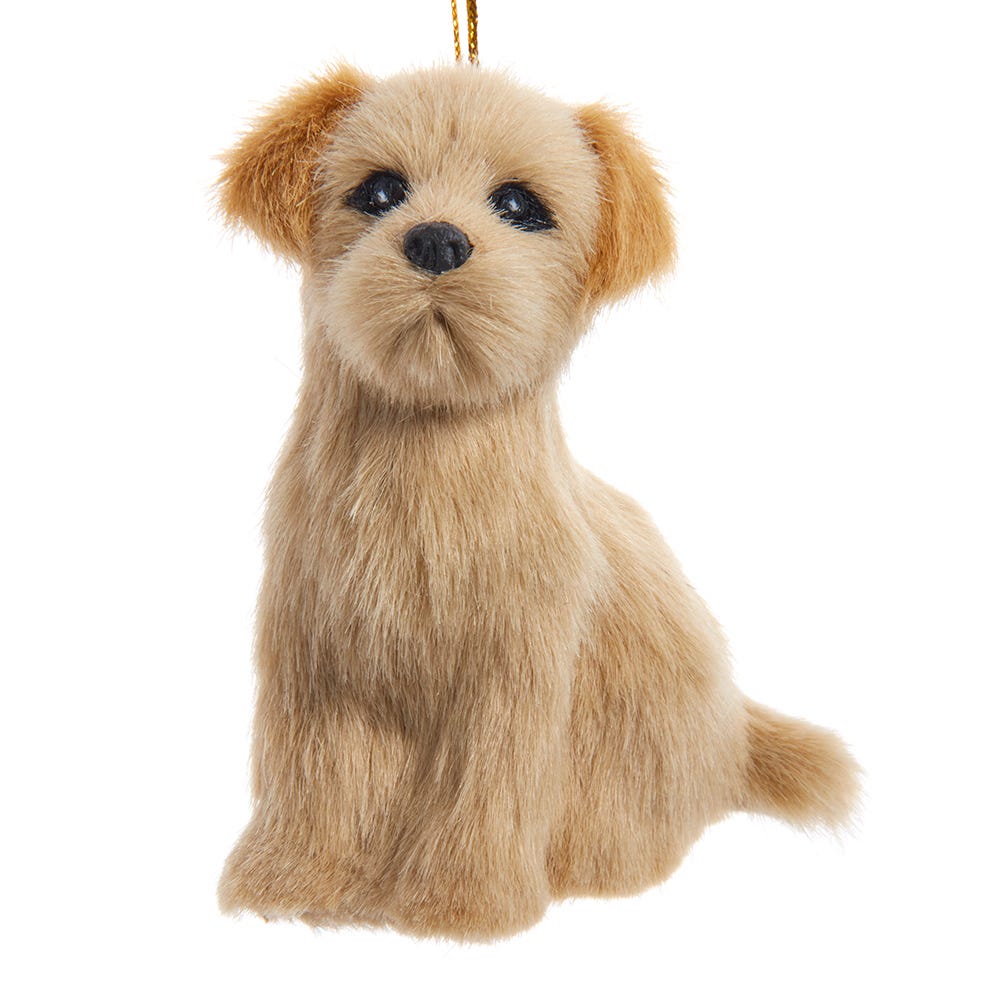 Furry Dog Ornament - Golden Retriever