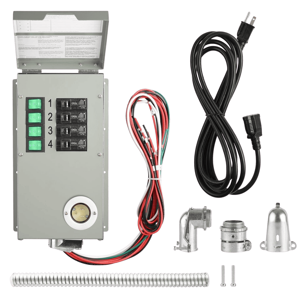 120V 15A 4-Circuit Non-Automatic Transfer Switch