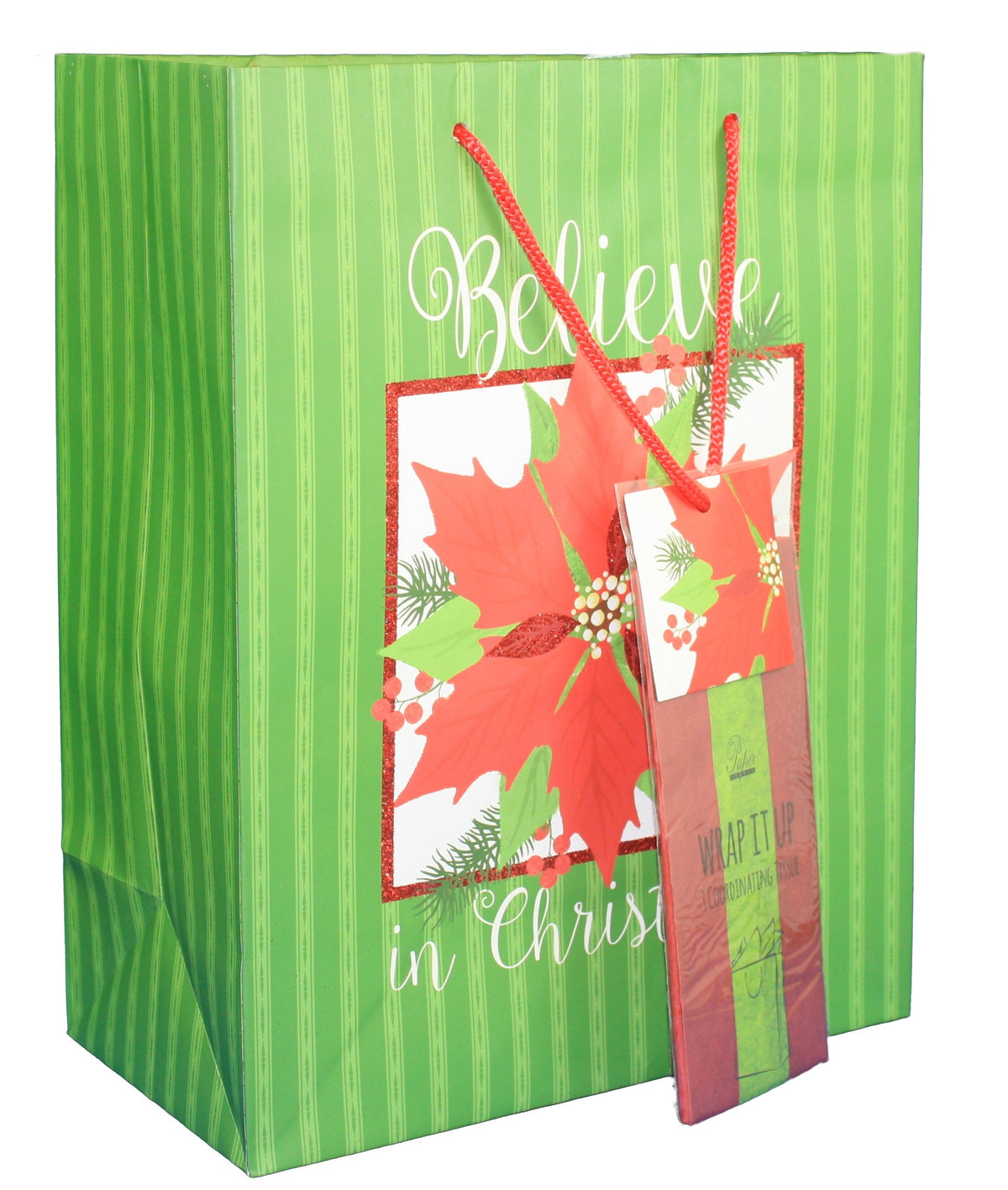 Large Gift Bag With Tissue - Believe In Christmas