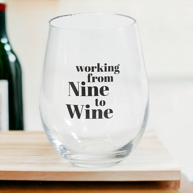 Whiskey Or Wine Stemless Glass Gift Set With Funny Barware Saying And Gift Box For Wine Lovers