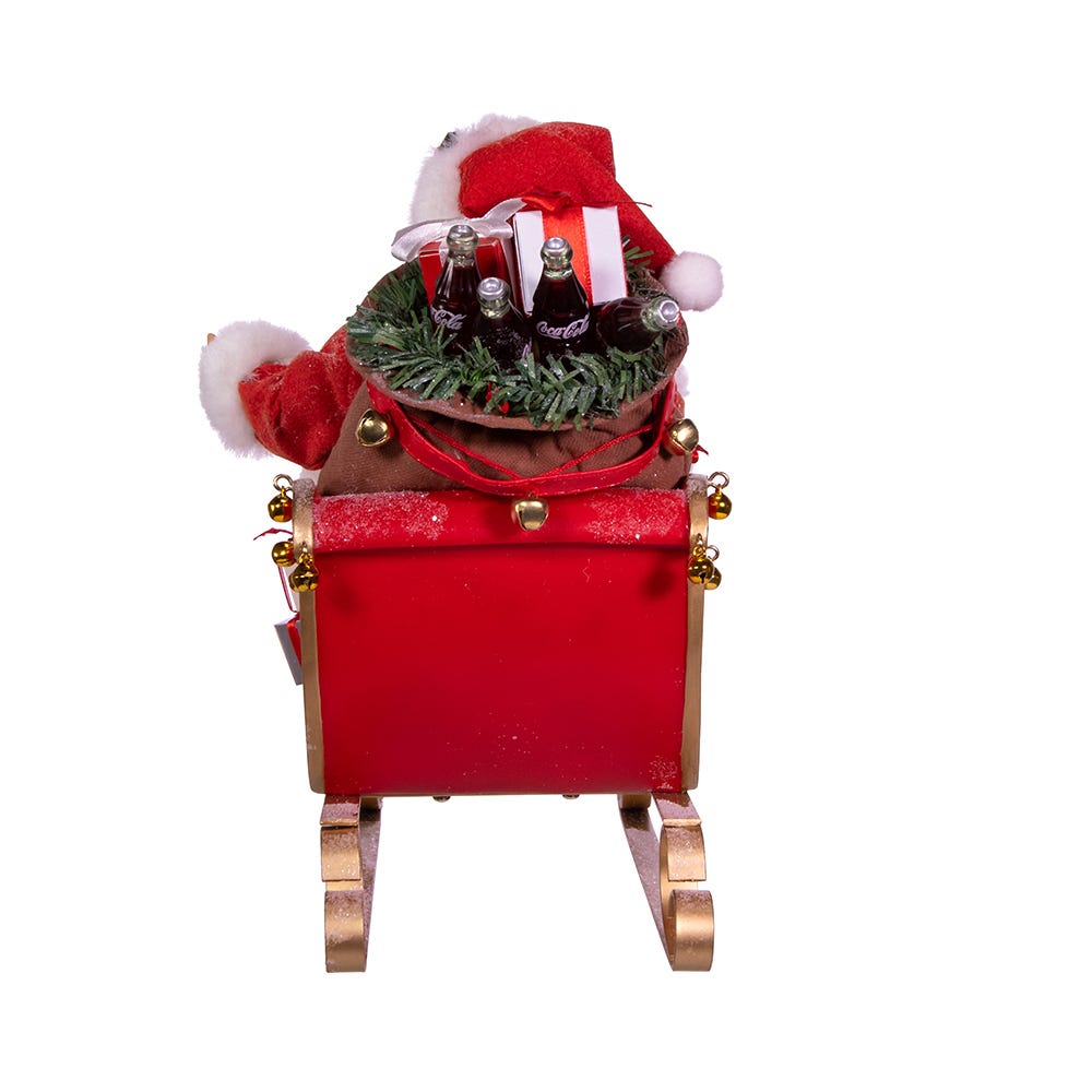 Santa Claus de Coca-Cola en su trineo