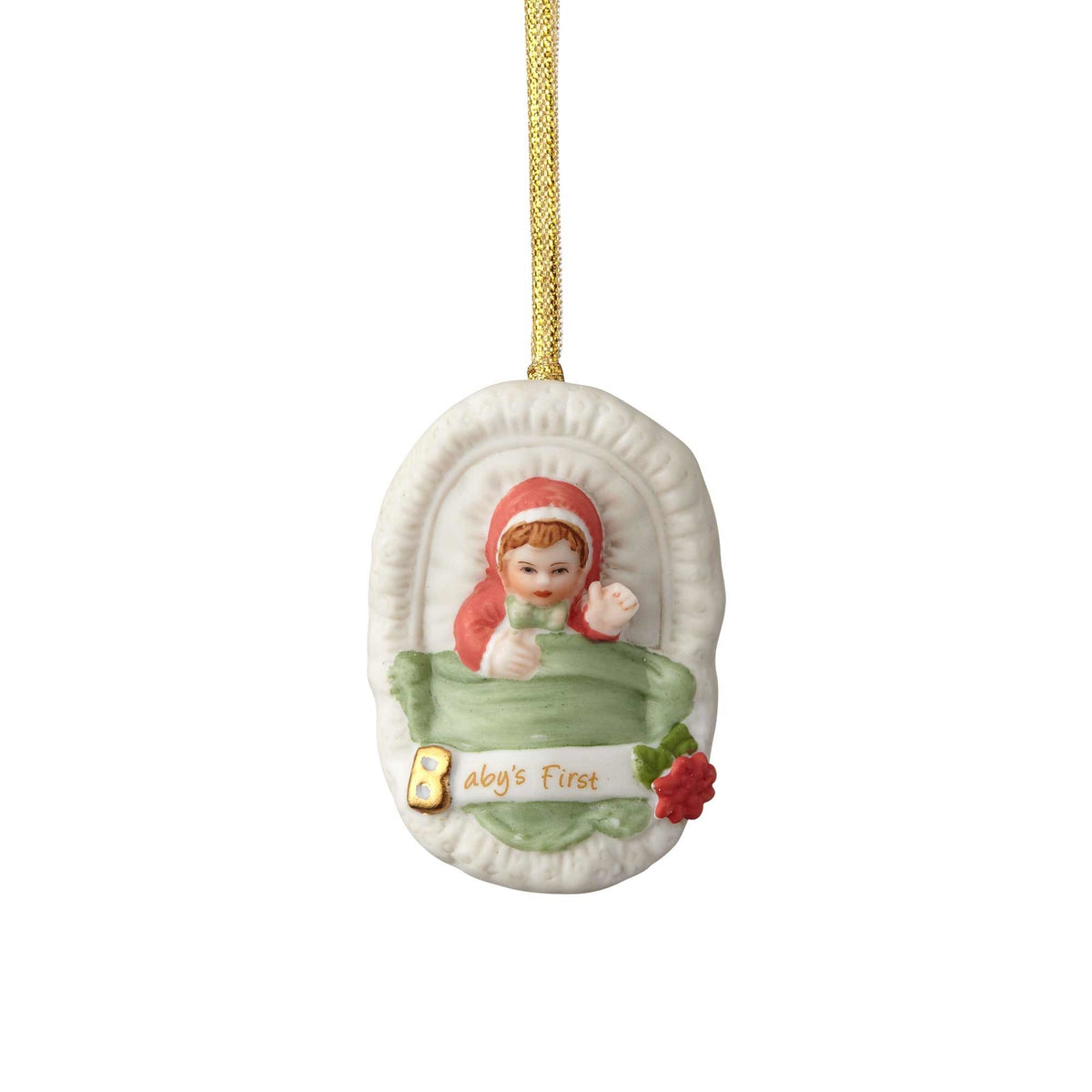 Adorno "Growing Up Girl" - Primera Navidad de Bebé Brunette