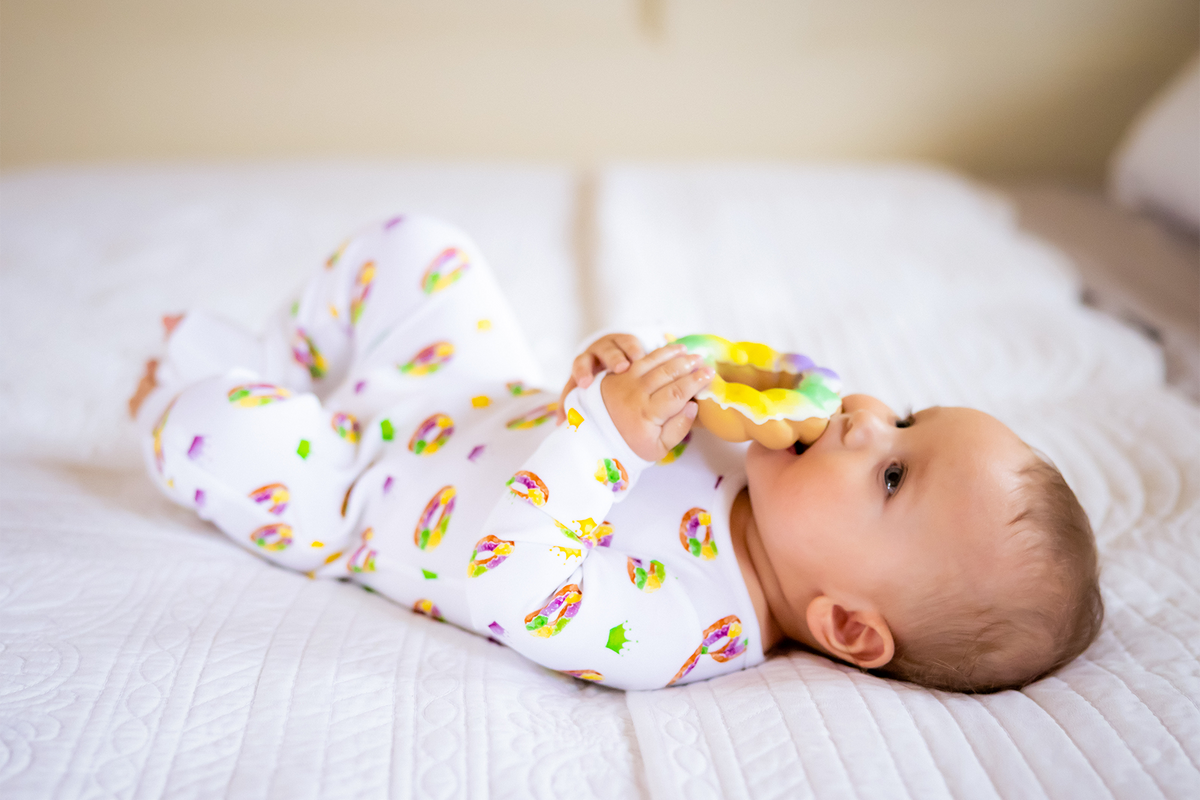 Slice, Slice, Baby King Cake Bath Toy & Baby Teether