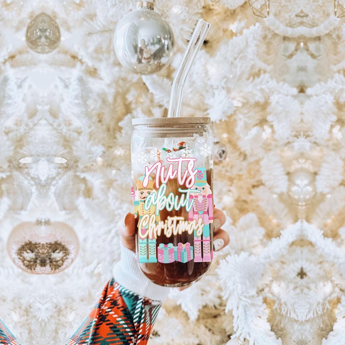 Nutcracker Pastel Holiday Nuts 17oz Tin Festive Christmas Gift Jar For Parties