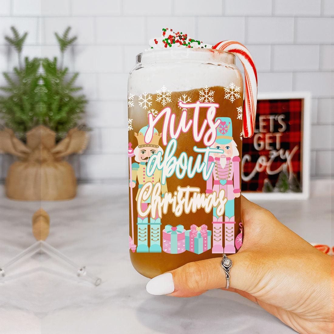 Nutcracker Pastel Holiday Nuts 17oz Tin Festive Christmas Gift Jar For Parties