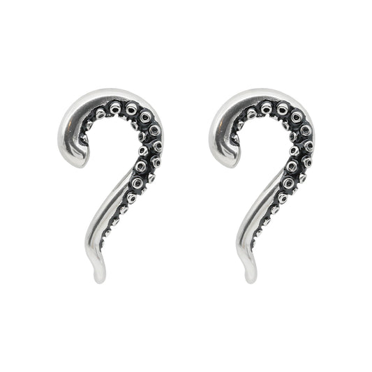 Octopus Earrings Sterling Silver Sea Lover Pierced Stud