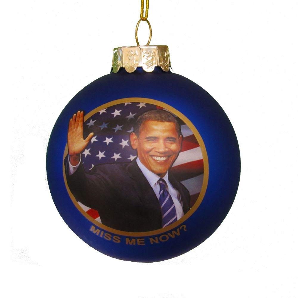 Adorno de bola de cristal "Obama Miss Me Now"
