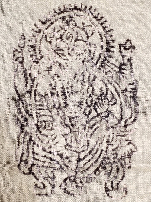 Om Ganesha Printed Scarf Lightweight Cotton Boho Wrap