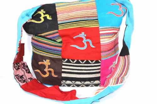 Om Patchwork Sling Jhola Bag Boho Crossbody Small Tote