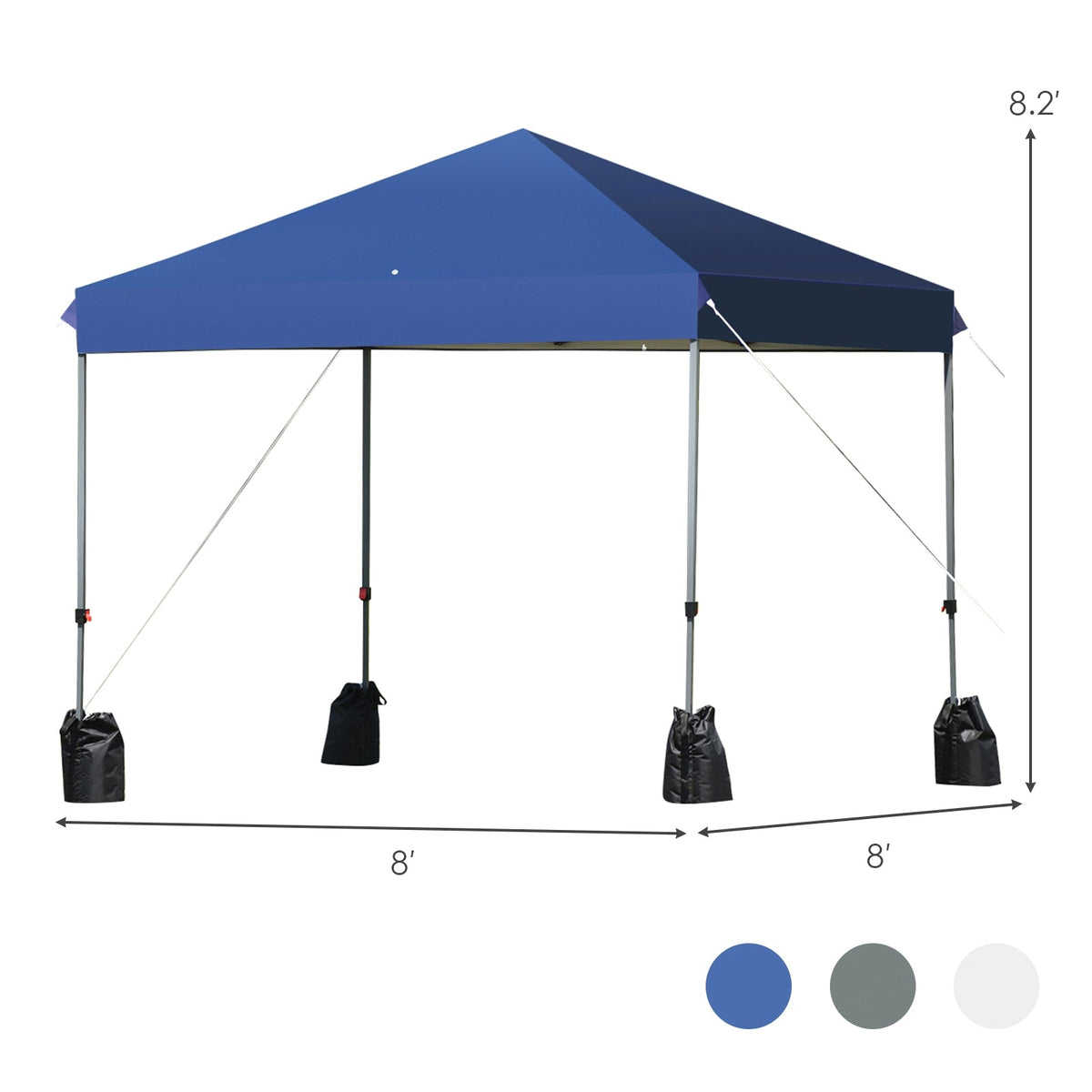 Carpa Pop-up Exterior de 8'x8' con Bolsa con Ruedas