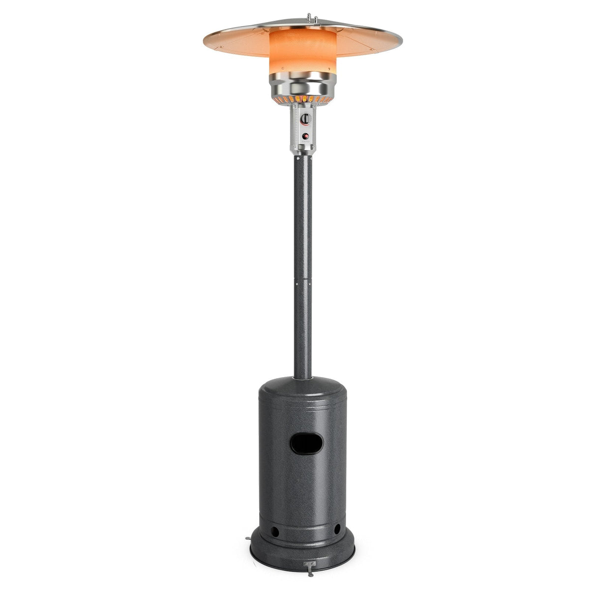 Calentador de patio de propano de acero inoxidable de 50000 BTU con protección antivuelco