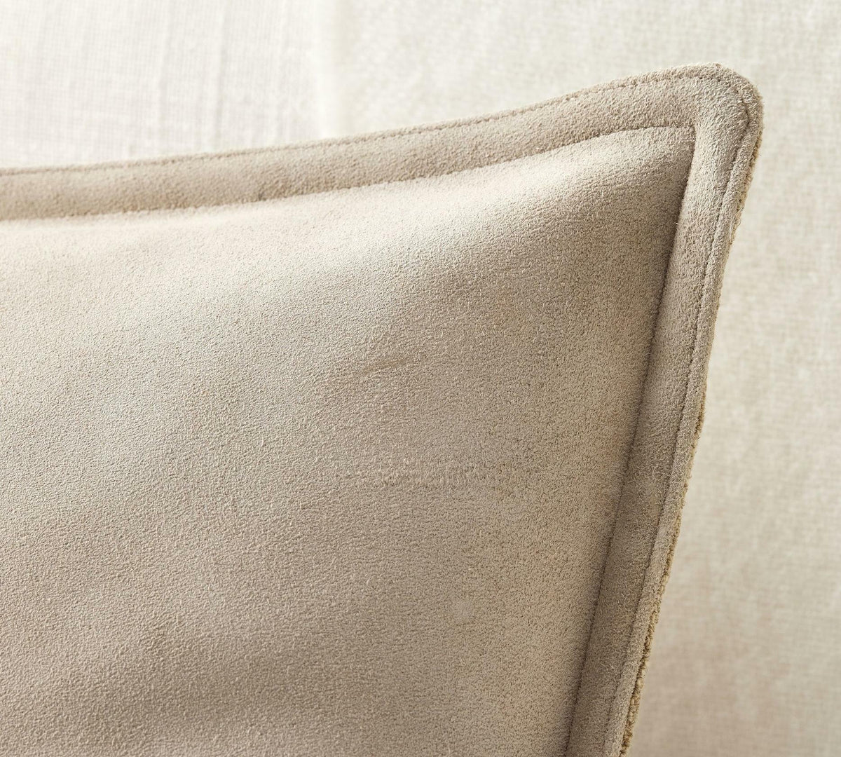 Pottery Barn Suede Pillow Cover with Down Feather Insert, 20 x 20 in
