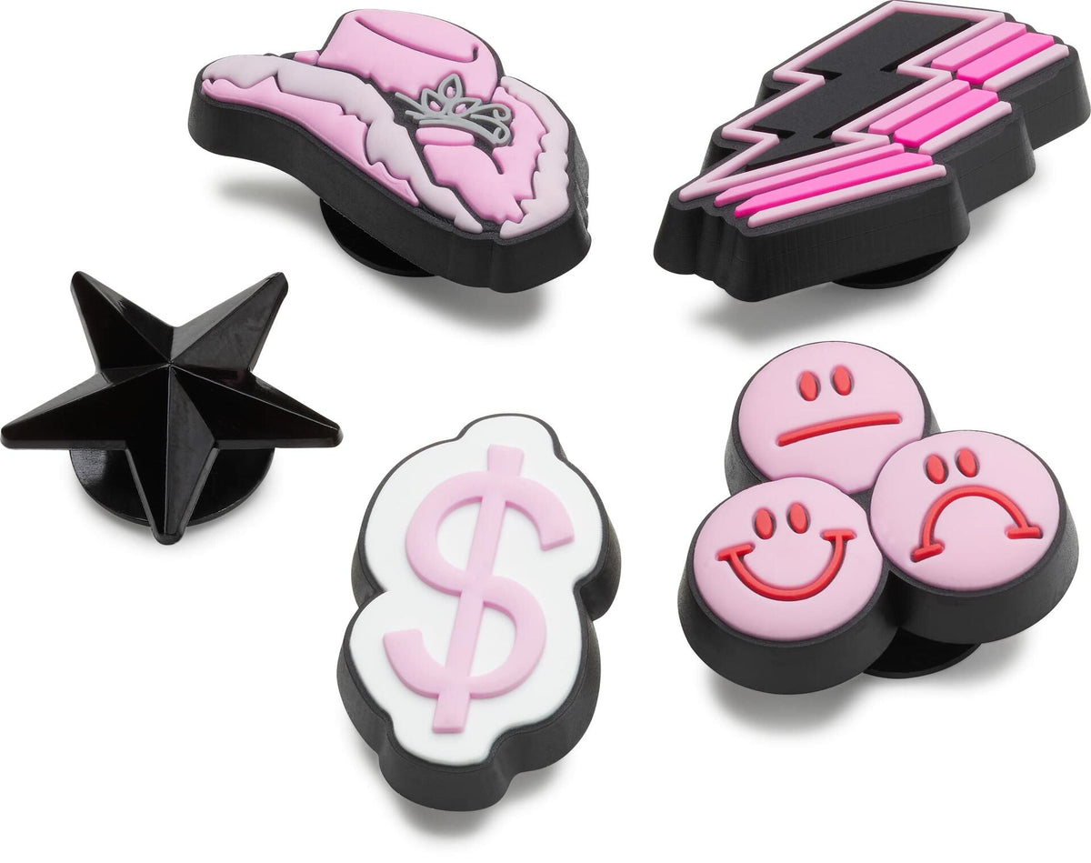 [Bueno] Paquete de 5 dijes para zapatos Crocs Jibbitz Trendy Spacey Girl Talla única