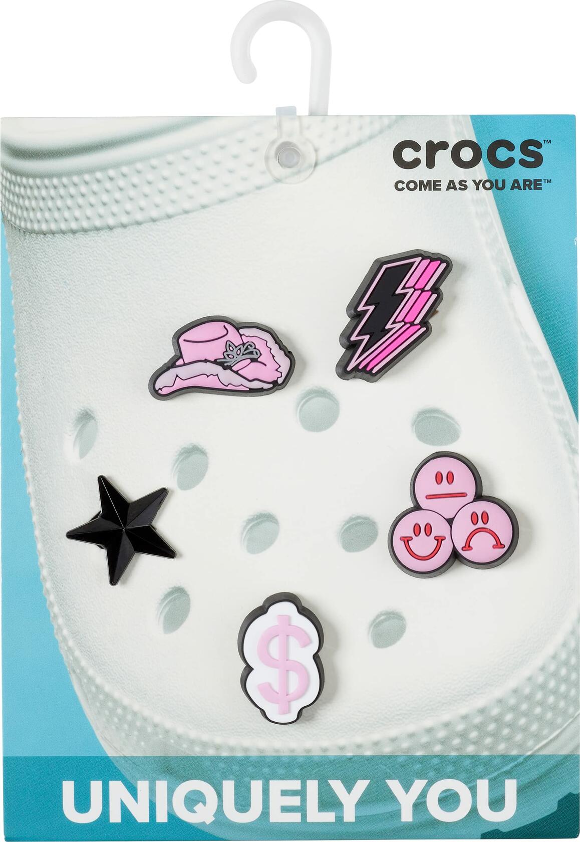[Bueno] Paquete de 5 dijes para zapatos Crocs Jibbitz Trendy Spacey Girl Talla única
