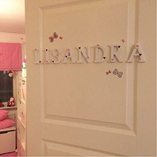 YRONTY Letra U decorativa de madera blanca de 4 pulgadas para manualidades y proyectos DIY