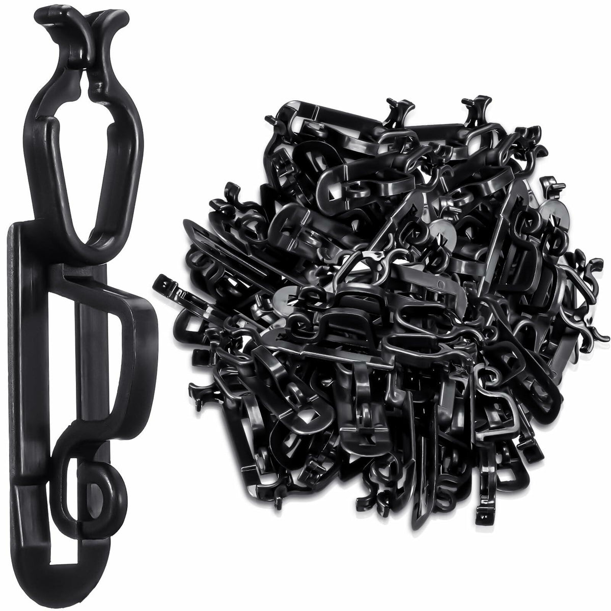 Ganchos para luces Blulu verdes, 60 unidades, compatibles con clips para exteriores C9, C7, C6