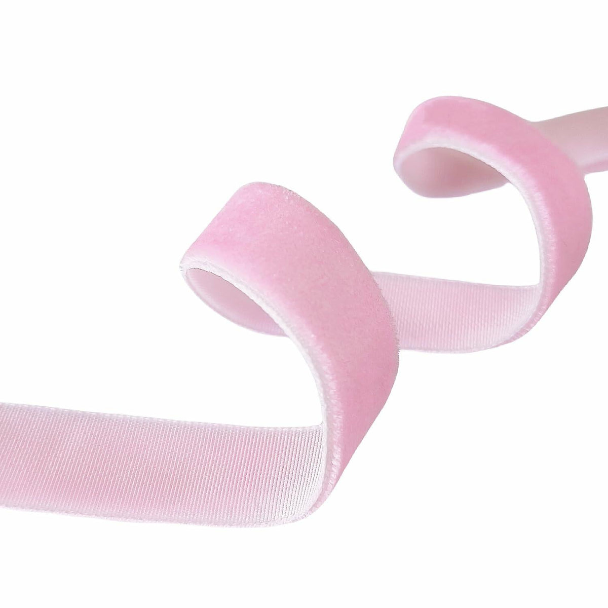 Cinta de terciopelo rosa Abbaoww de 3/8 de pulgada, una cara, 50 yardas, para envolver regalos