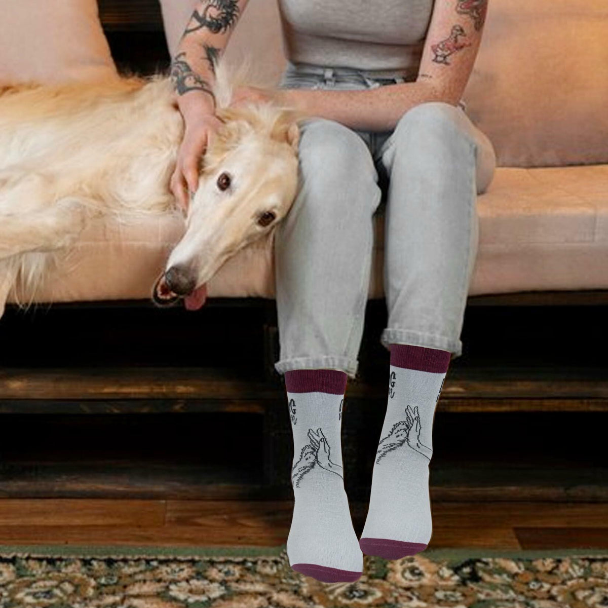 Calcetines Huahui «Dog Mom» para mujer, regalos divertidos para amantes de los perros, 1 par