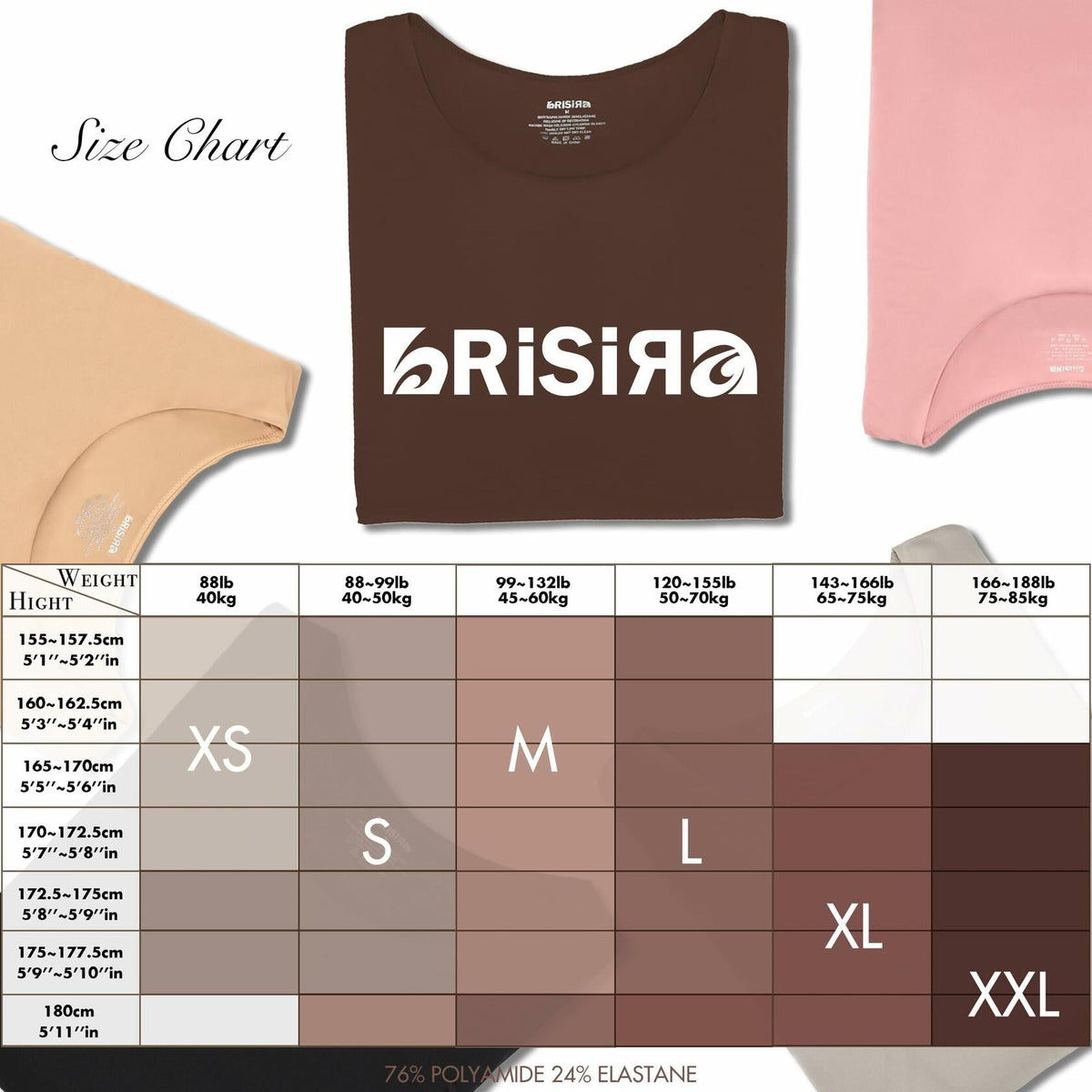 Top corto de manga larga con cuello redondo para mujer BRISIRA, color marrón, ajuste entallado, talla S