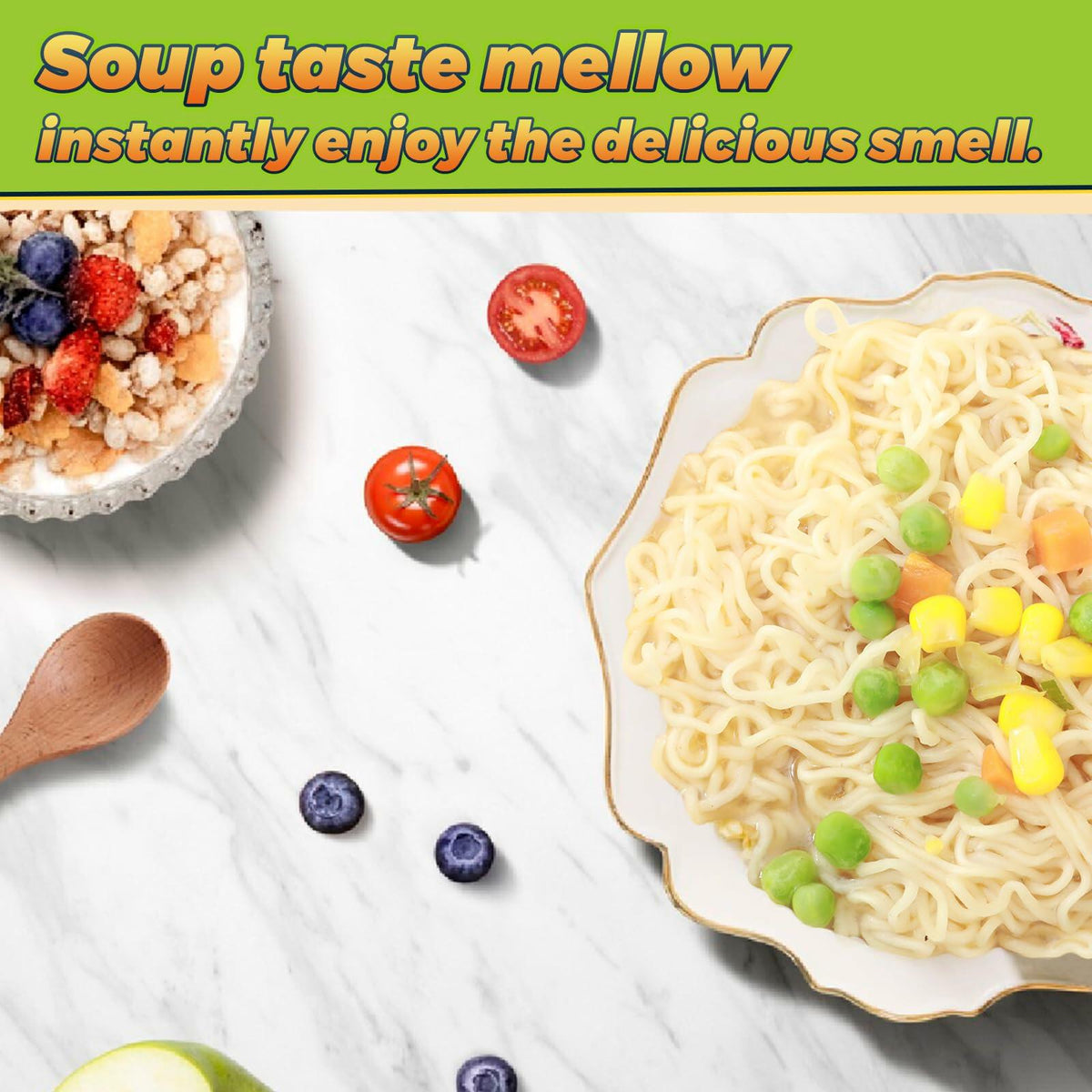 Consumo preferente 25/02 BaiXiang Fideos Ramen sabor verdura vegetariano, paquete de 5
