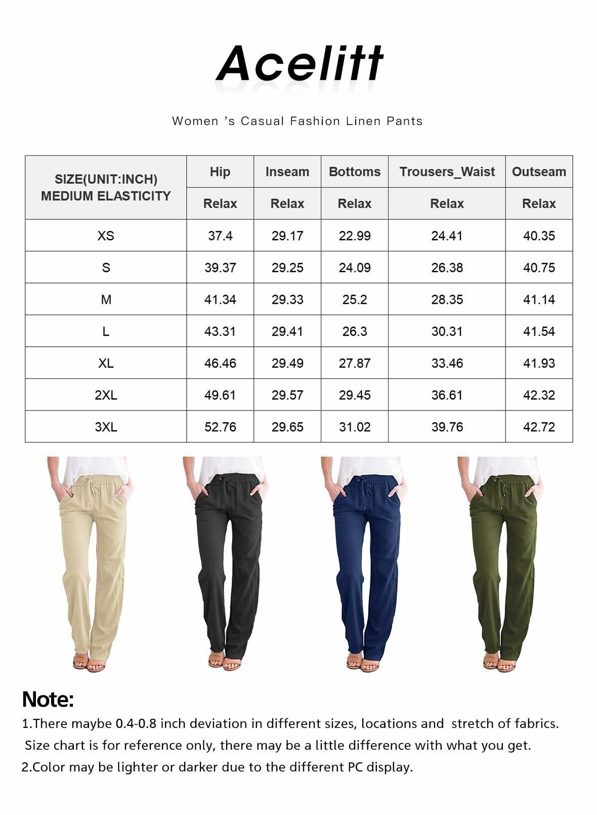 Pantalones casuales de talle alto para mujer Acelitt en color gris con bolsillos grandes - Talla L
