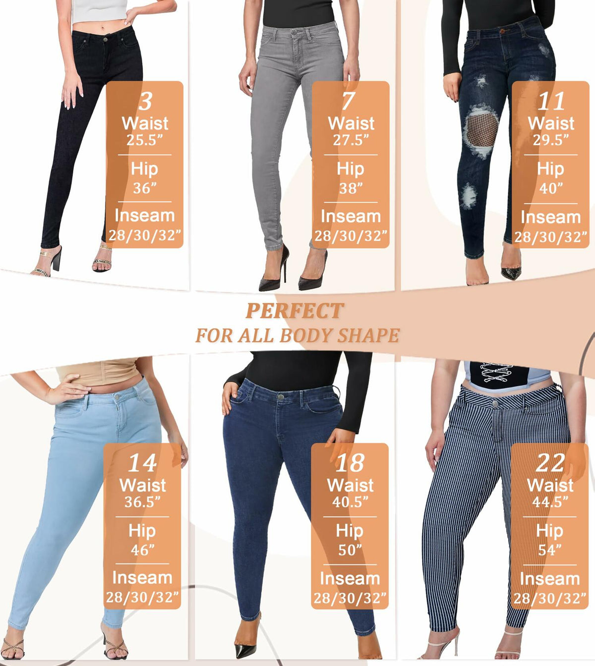 Jeans de mezclilla elásticos y cómodos de 5 bolsillos para mujer de Hybrid & Company, color azul y blanco, talla 24