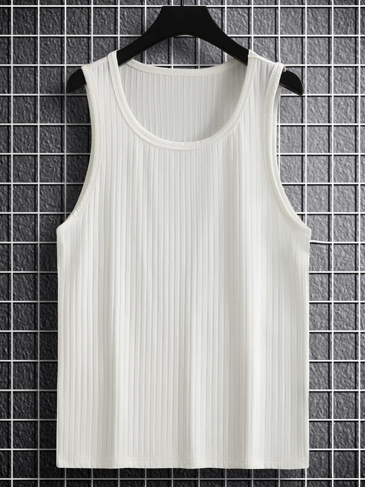 COZYEASE Men's Rib Knit Sleeveless Tank Top Green Small Casual Bodycon